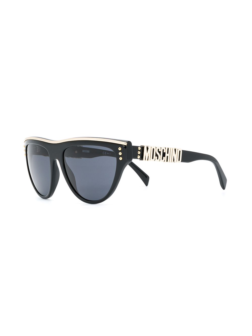 фото Moschino eyewear солнцезащитные очки 'кошачий глаз' с плоским верхом