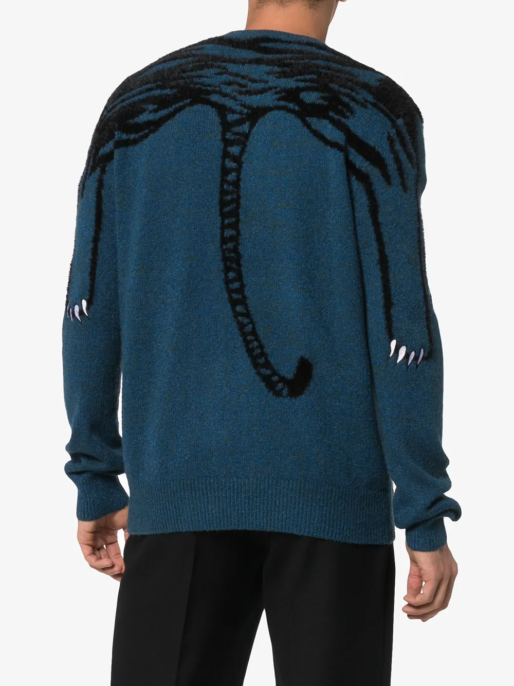 Kenzo grote Trui met tijger intarsia Blauw