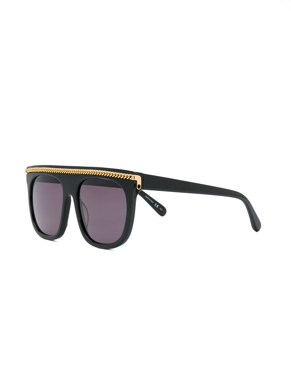 фото Stella McCartney Eyewear Falabella chain flat top sunglasses