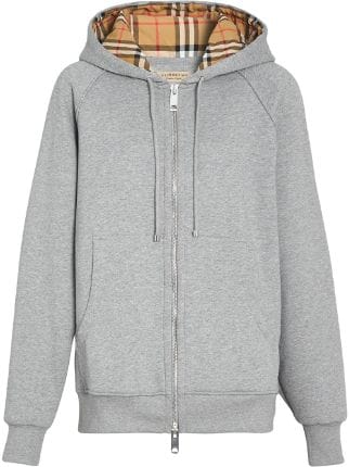 gray burberry hoodie