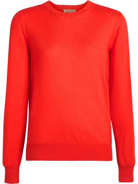 burberry vintage check detail merino wool sweater