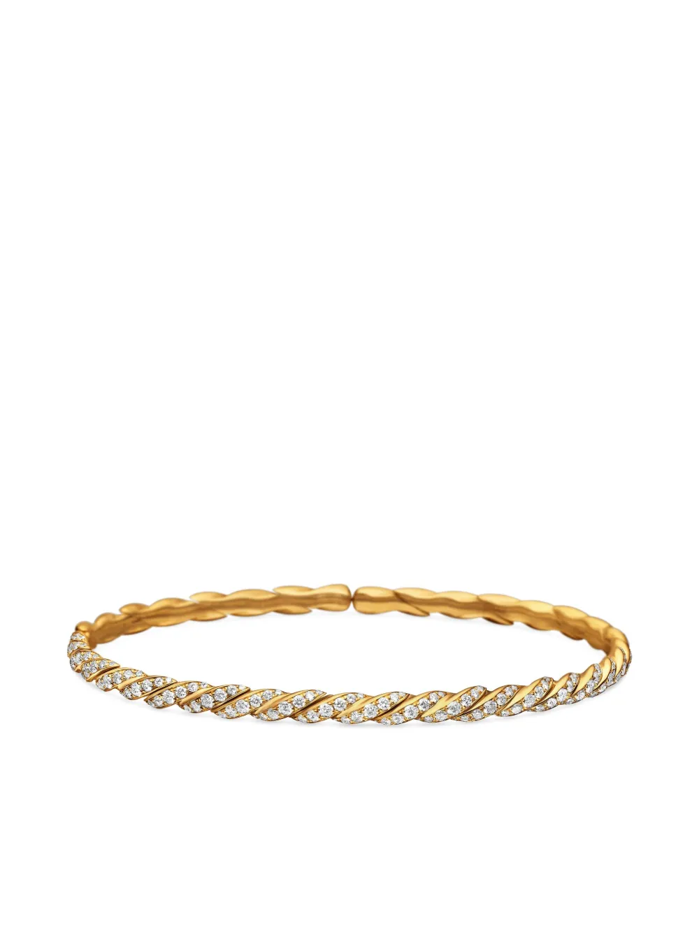 18kt Yellow Gold Sculpted Cable Flex Bracelet (3.5mm)