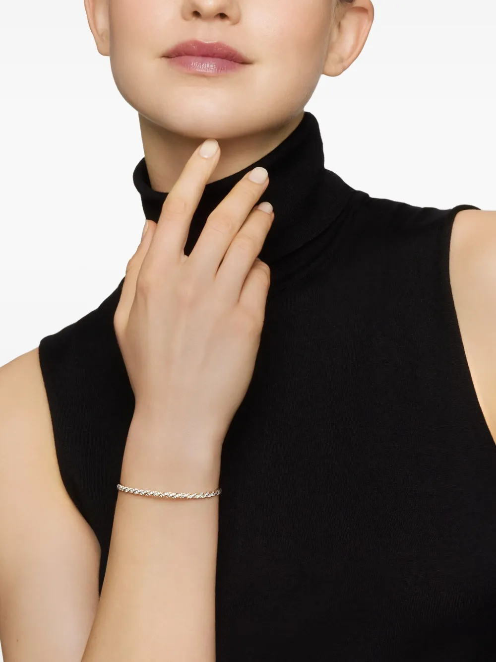 David Yurman 18kt yellow gold Pavéflex bracelet (3.5mm) | Image 2