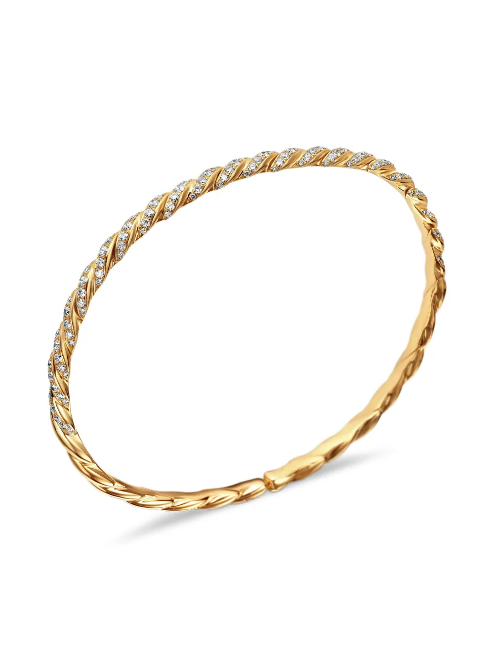18kt Yellow Gold Sculpted Cable Flex Bracelet (3.5mm)