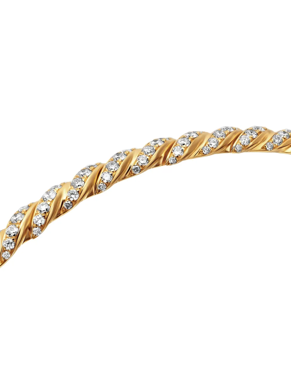 18kt Yellow Gold Sculpted Cable Flex Bracelet (3.5mm)