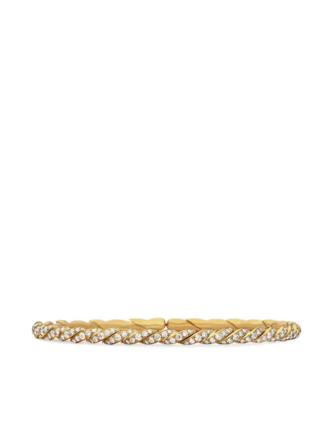 David Yurman 18kt yellow gold Pavéflex bracelet (3.5mm)