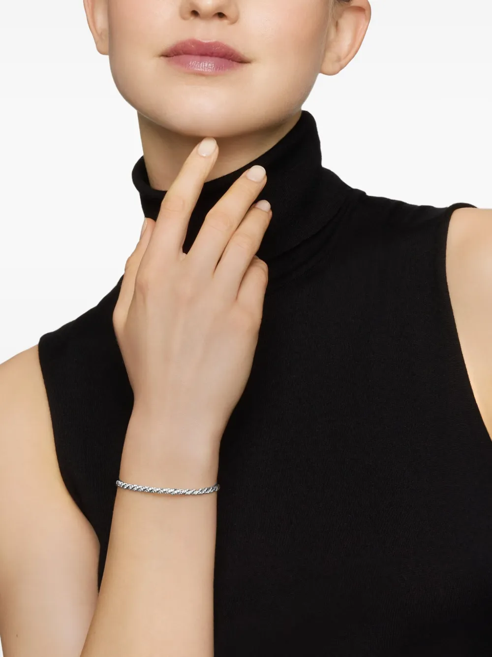 David Yurman pulsera Pavéflex en oro blanco de 18kt de 3.5mm | Image 2