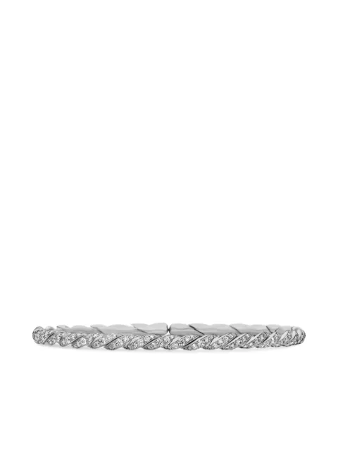 David Yurman 18kt white gold Pavéflex bracelet (3.5mm)