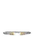 David Yurman 18kt yellow gold and sterling silver Helena diamond bracelet (4mm)