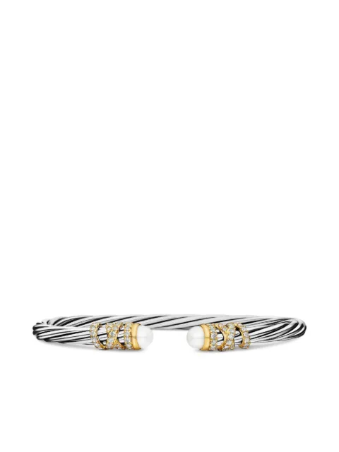David Yurman pulsera Helena en oro amarillo de 18kt y plata de ley con diamantes de 4mm