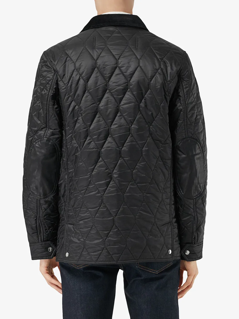 burberry corduroy collar quilted jacket
