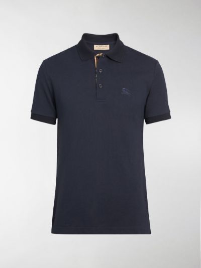 burberry contrast collar polo shirt