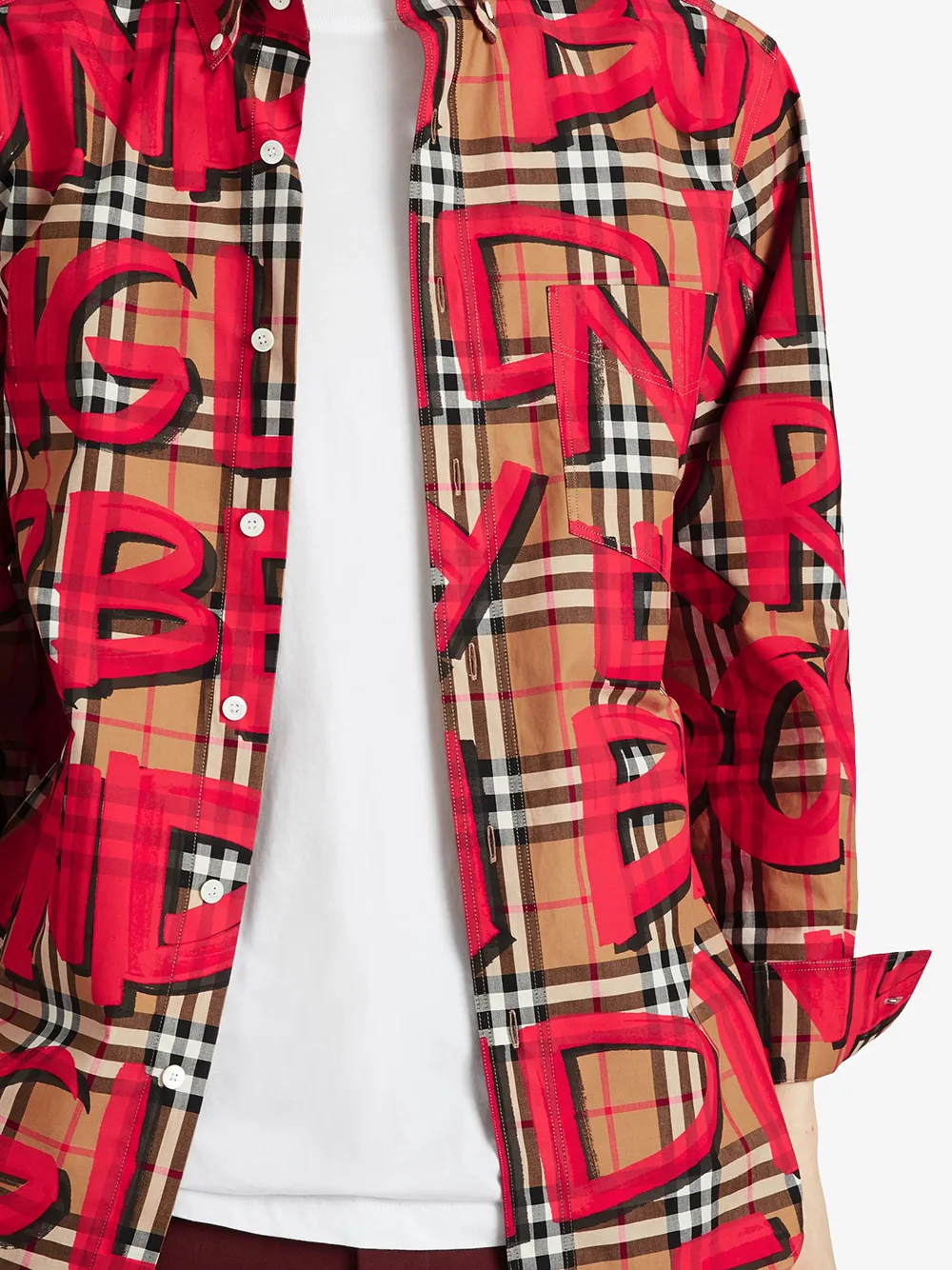 graffiti burberry shirt