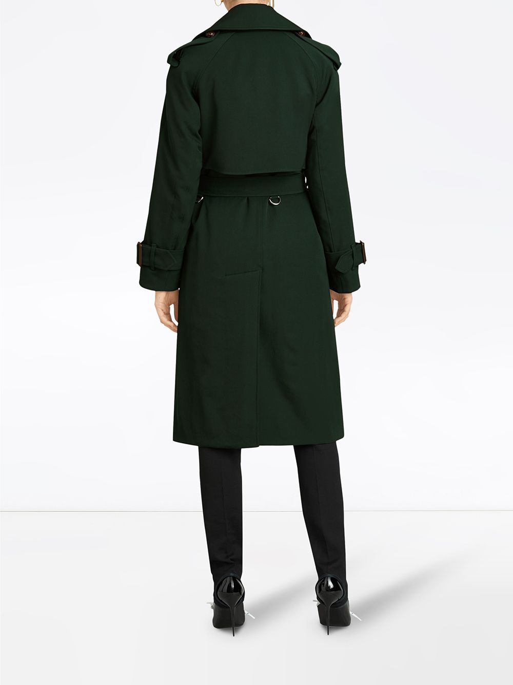 Burberry Oversized Lapel Wool Gabardine Trench Coat - Farfetch