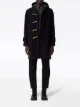 Burberry Vintage Check Detail Wool Blend Hooded Duffle Coat