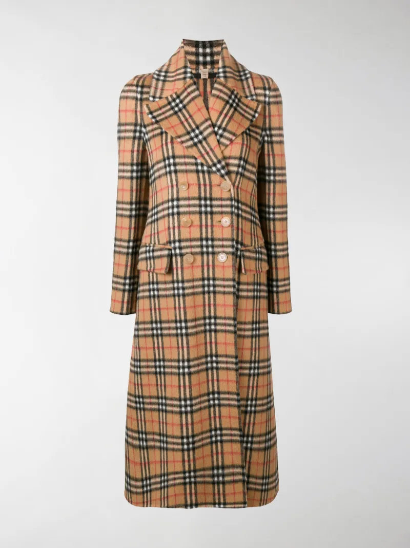 Alpaca Wool Tailored Coat brown 