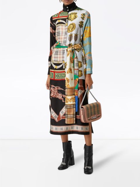 Burberry archive scarf print silk dress