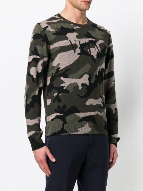 valentino camo sweater