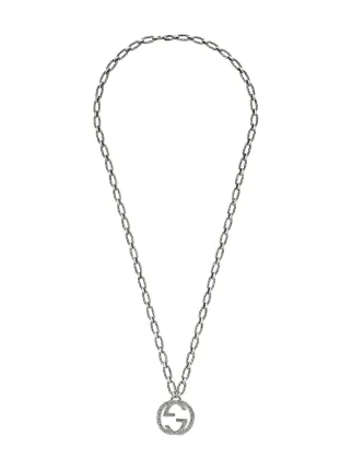 gucci interlocking g open pendant
