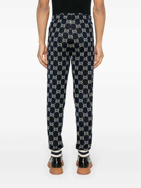 Gucci GG jacquard track pants men Cotton Polyamide Elastane Polyester S Blue