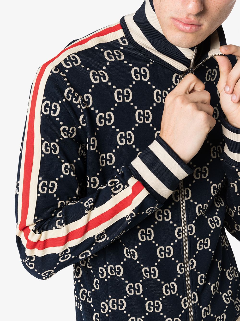 Gg jacquard outlet cotton jacket price