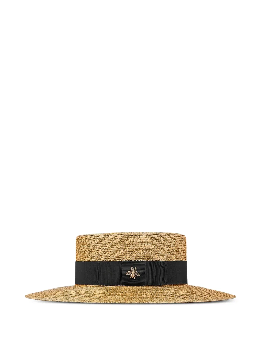 Gucci bee-detail Lamé Hat | Gold | FARFETCH