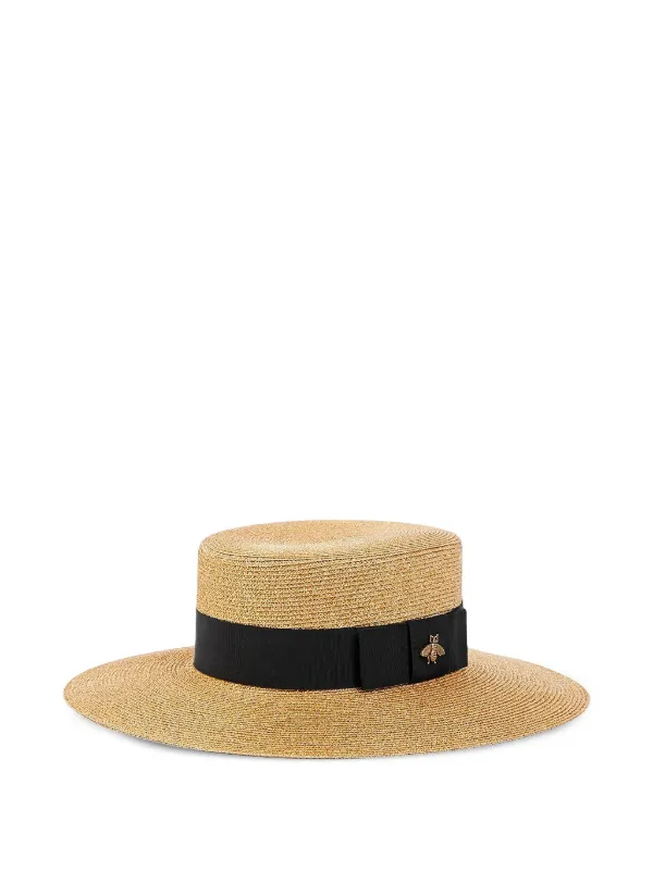 専用　　GUCCI ラメストローハットM bee 帽子 Gucci bee-detail Lamé Hat | Gold | FARFETCH