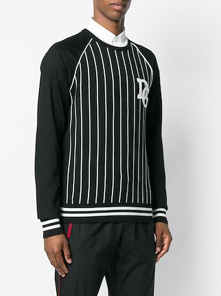 striped logo patch sweater展示图