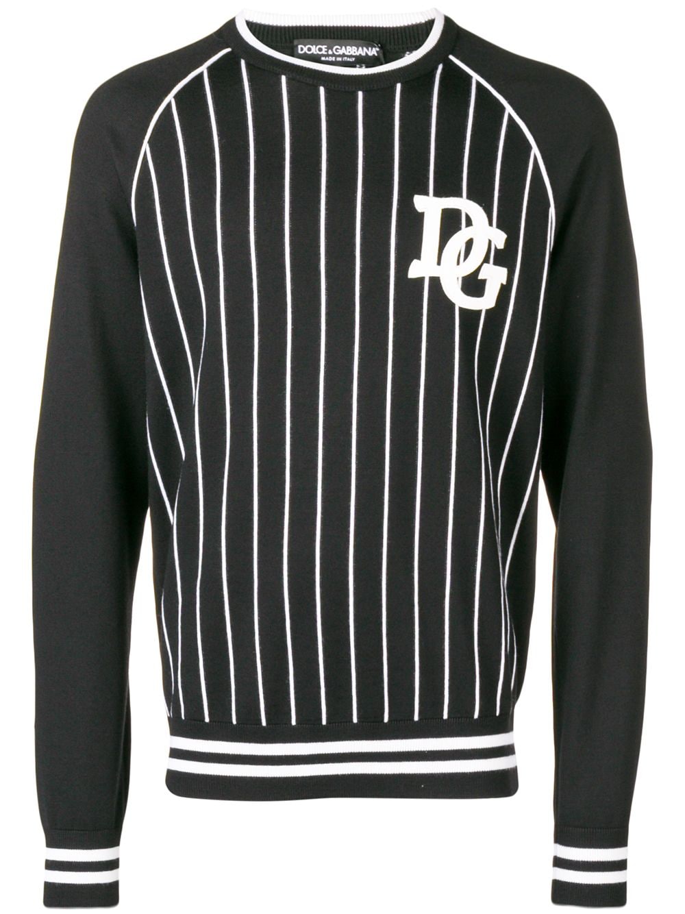 фото Dolce & Gabbana свитер в полоску с логотипом