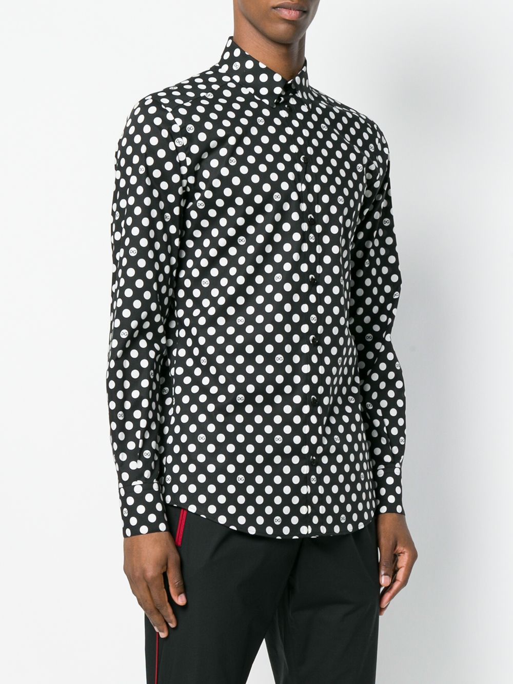 dolce and gabbana polka dot shirt