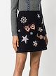 Chinti and Parker Love embroidered mini skirt