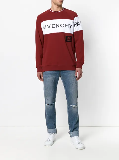 givenchy paris 4g embroidered sweatshirt