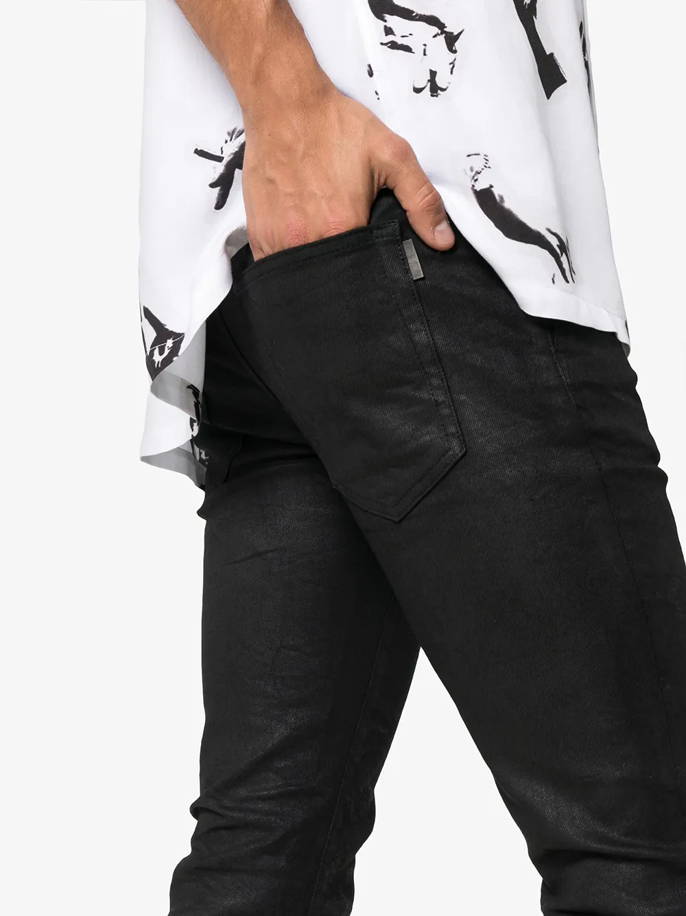 Saint Laurent Coated Skinny Jeans - Farfetch