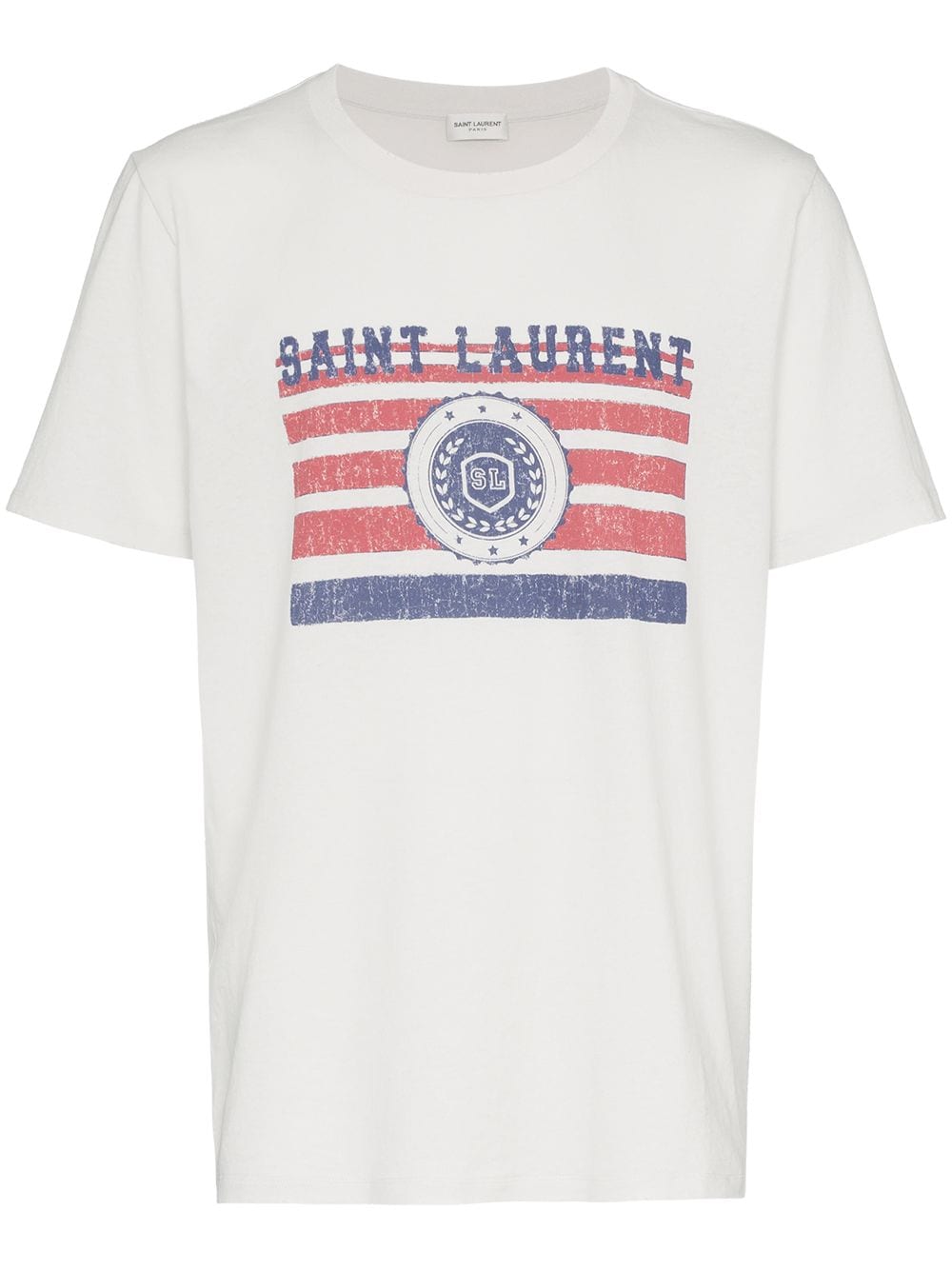 фото Saint Laurent футболка с университетским логотипом 'Saint Laurent'