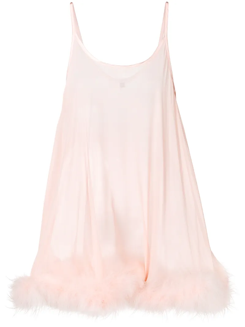 Gilda & Pearl Transparent Fluffy Style Nighwear - Pink & Purple In Pink & Purple