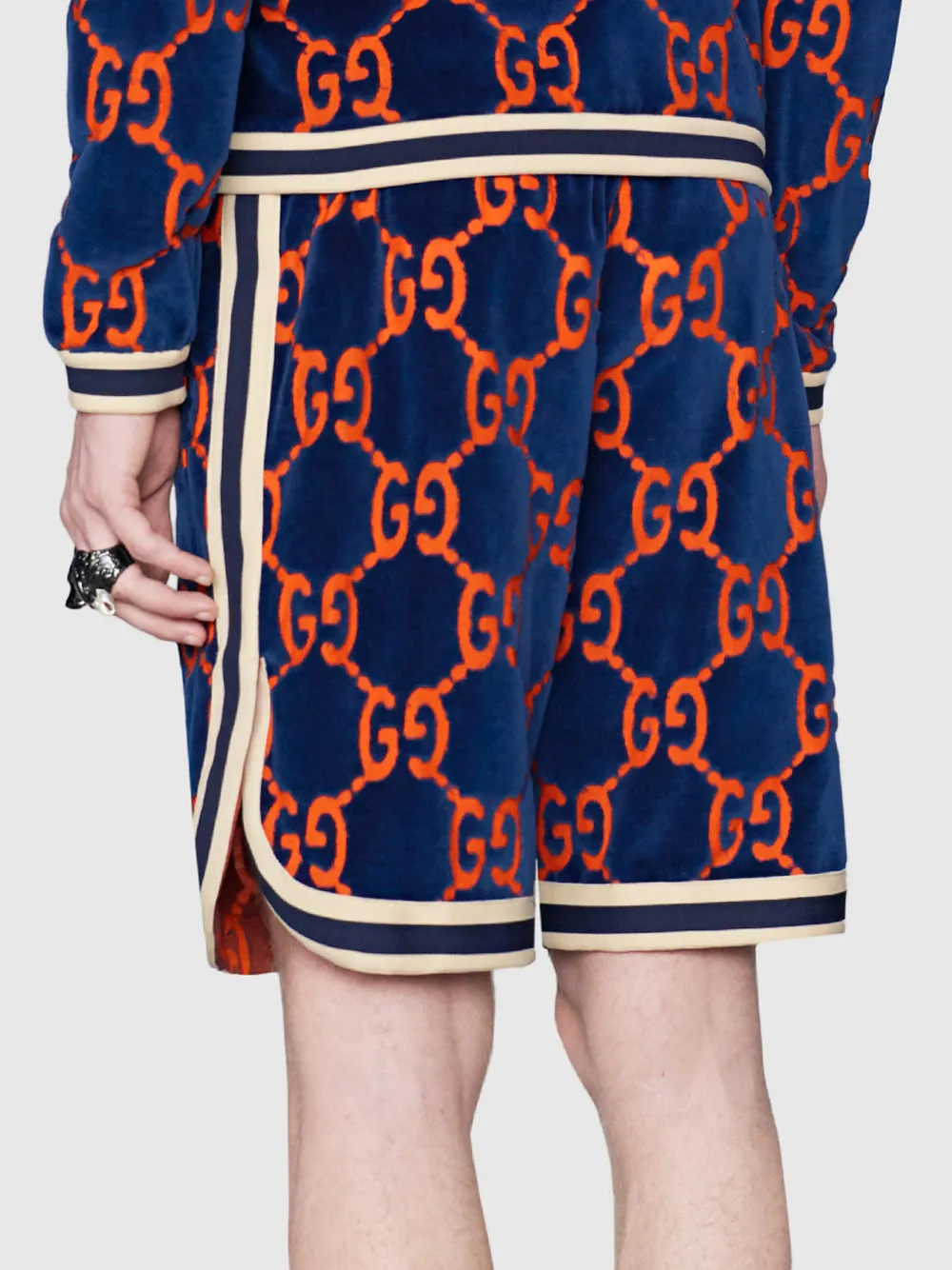 orange gucci shorts