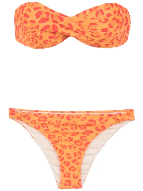 Amir Slama printed bandeau bikini set