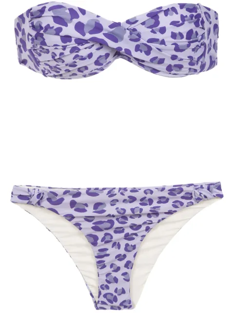 Amir Slama printed bandeau bikini set