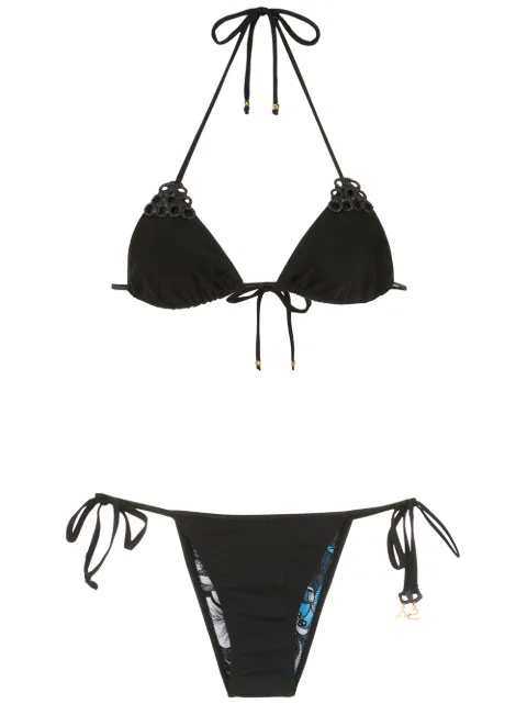 Amir Slama embellished triangle top bikini set