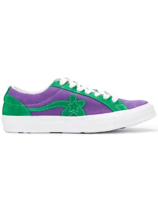 converse floral embellished sneakers