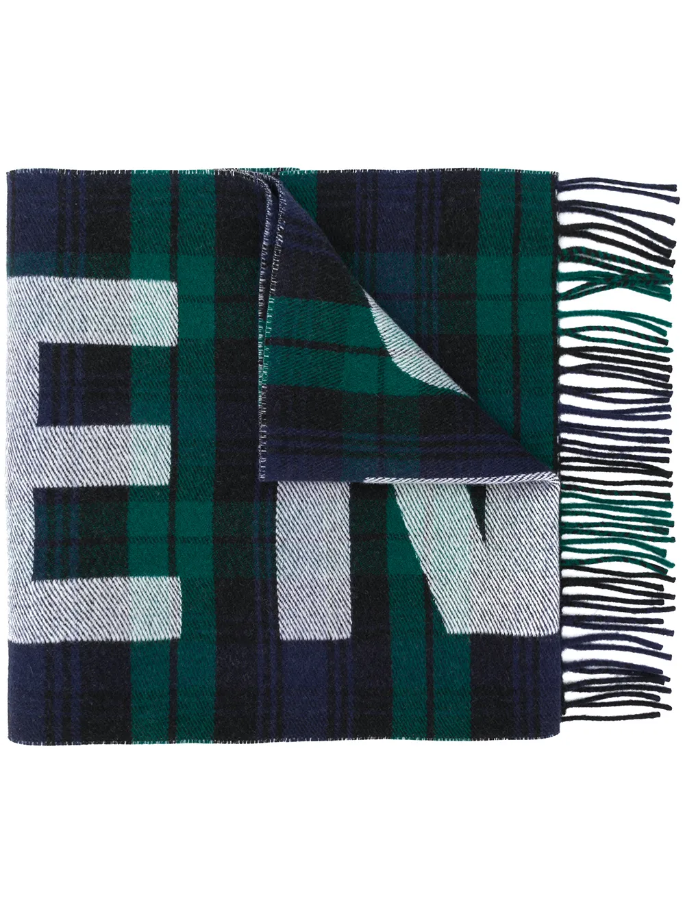 Balenciaga Logo Scarf In Green