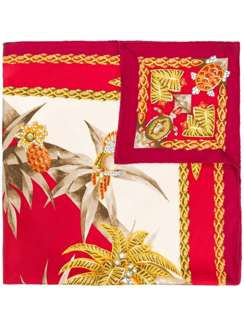 Cartier foulard à imprimé tropical pre-owned