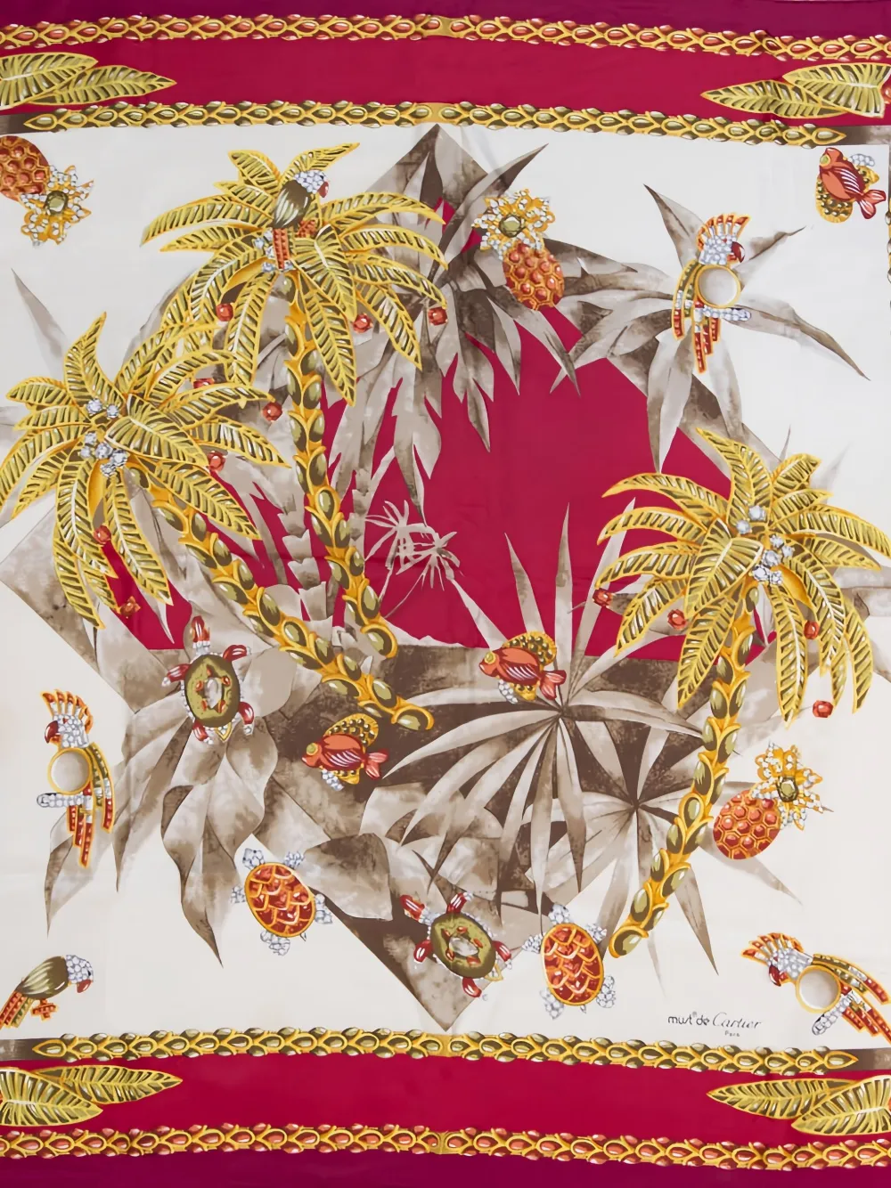 Cartier 1990s tropical-print scarf | Image 2
