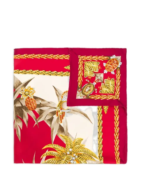 Cartier 1990s tropical-print scarf