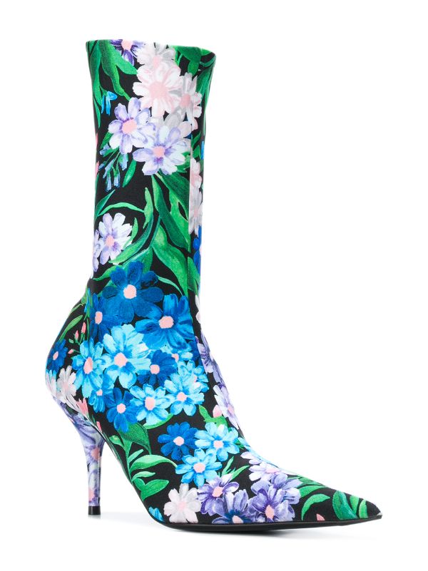 Balenciaga floral print Knife boots 