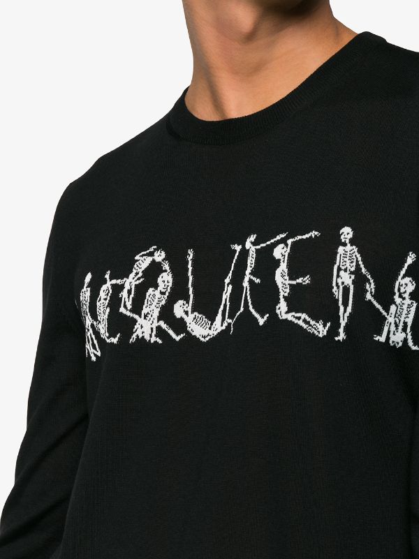 skeleton crew neck sweatshirt