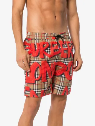 mens burberry swim trunks