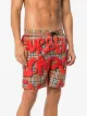 Burberry graffiti logo check print swim shorts