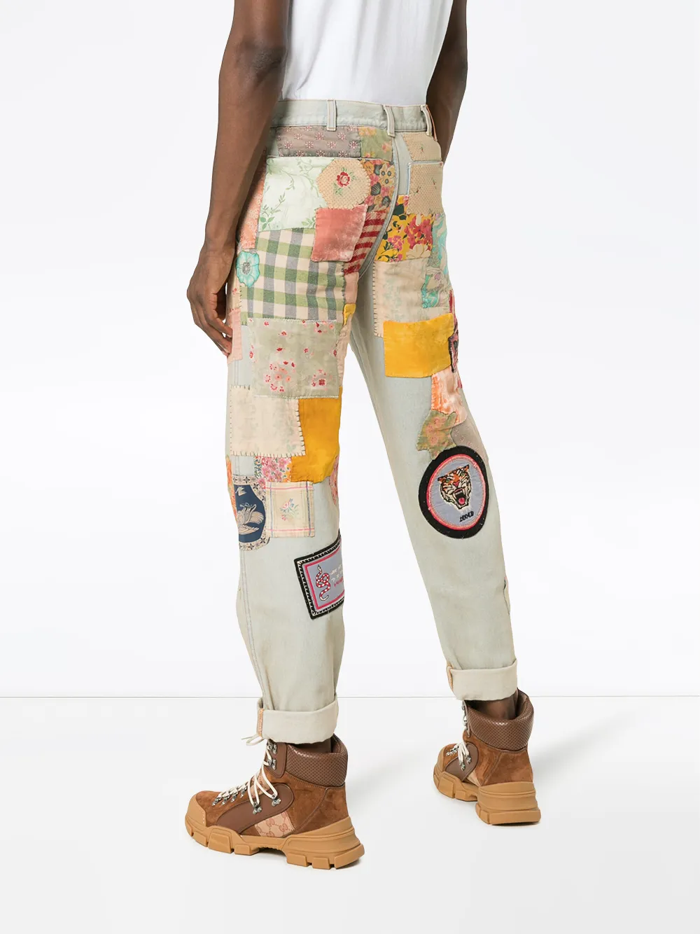 gucci bleached jeans