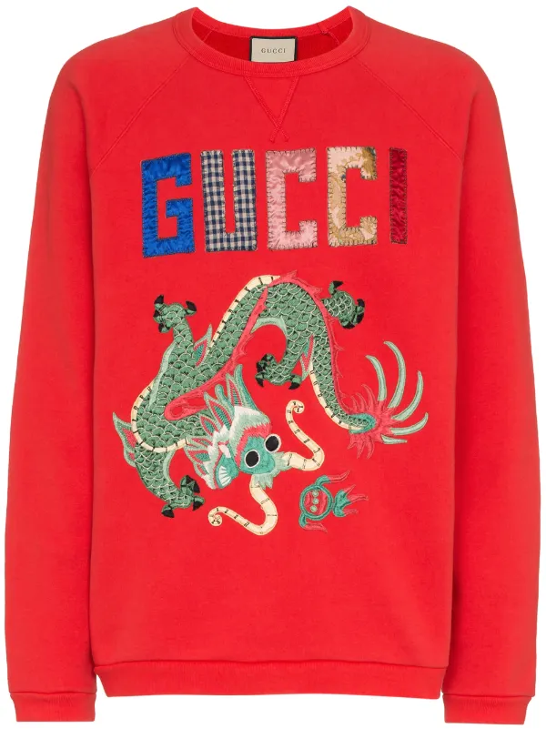 red gucci long sleeve shirt